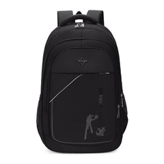 Solid Schoolbag Men College Student Backpack Sports Casual Computer Travel Bag