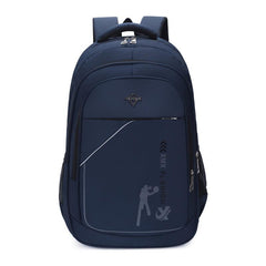 Solid Schoolbag Men College Student Backpack Sports Casual Computer Travel Bag