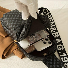 Geometric Print Sling Bag Faux Leather Chest Bag