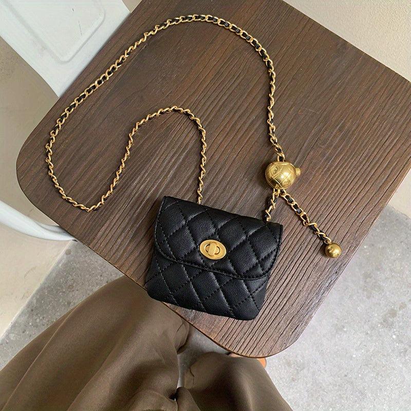 Quilted Flap Waist Bag Stylish Fanny Pack Crossbody Purse