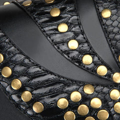 Punk Rivets Decor Waist Bag Gothic Fancy Pack Stylish Storage
