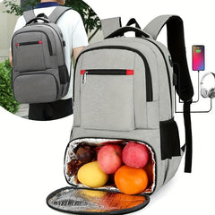 Large Picnic Backpack with Insulated Cooler and USB Port