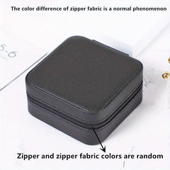 Jewelry Storage Case Portable Zipper Organizer Box