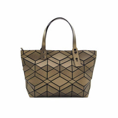 Foldable Geometric Tote Bag Large Capacity Argyle Handbag