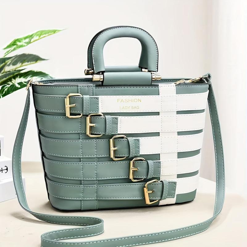 Buckle Decor Crossbody Bag for Office & Work