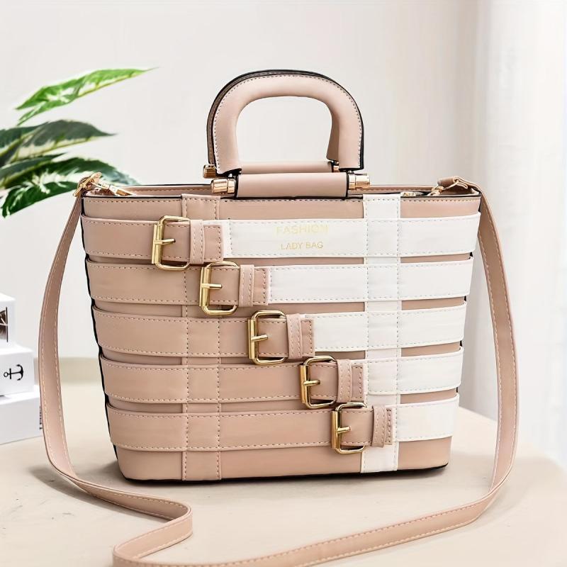 Buckle Decor Crossbody Bag for Office & Work