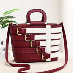 Buckle Decor Crossbody Bag for Office & Work