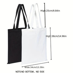 Pink Graphic Canvas Tote Bag Reusable Grocery Shopping Bag Women's