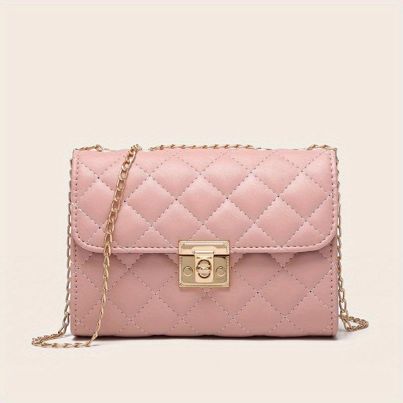 Quilted Crossbody Bag Chain Clutch Shoulder Bag Satchel