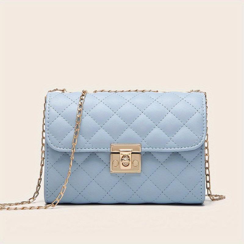 Quilted Crossbody Bag Chain Clutch Shoulder Bag Satchel