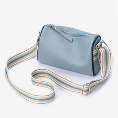 Colorful Strap Crossbody Bag Women's Leather Shoulder Bag Zipper