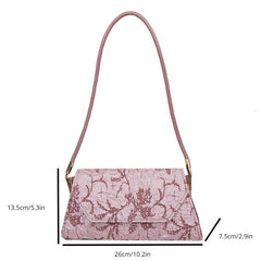 Classic Solid Shoulder Bag Ruched Pattern Armpit Bag