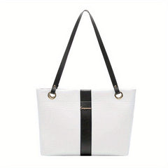Crocodile Embossed Tote Bag Large Capacity Shoulder Bag
