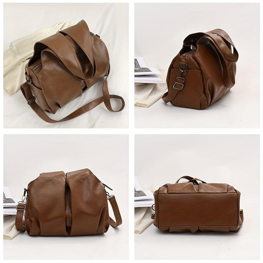 Large Capacity Soft Hobo Bag PU Leather Tote Bag Women's Shoulder Handbag