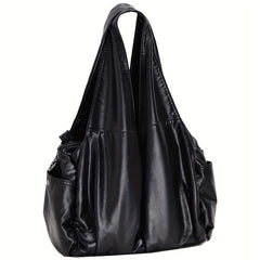 Large Capacity Soft Hobo Bag PU Leather Tote Bag Women's Shoulder Handbag