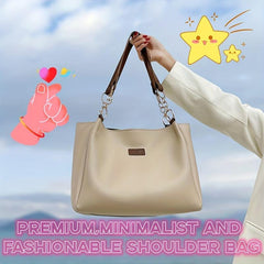 Large Capacity PU Leather Tote Bag Textured Shoulder Bag