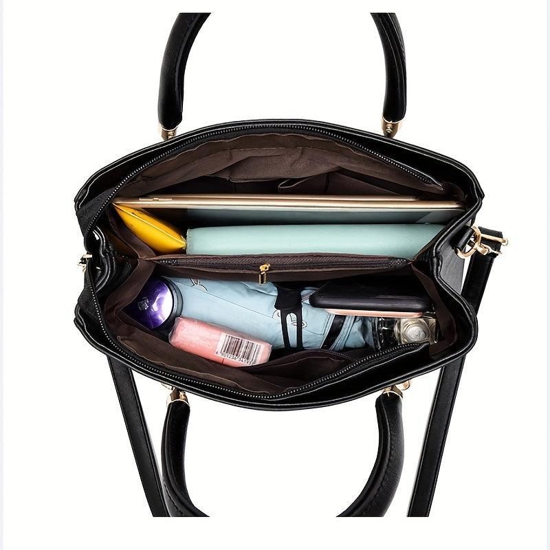 Vintage Satchel Bag PU Leather Shoulder Handbag