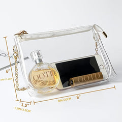 Clear Stadium Approved Crossbody Bag Zipper Closure