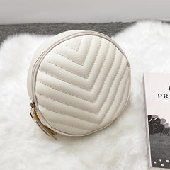 Mini Quilted Crossbody Bag Solid PU Leather Shoulder Bag Women's Handbag