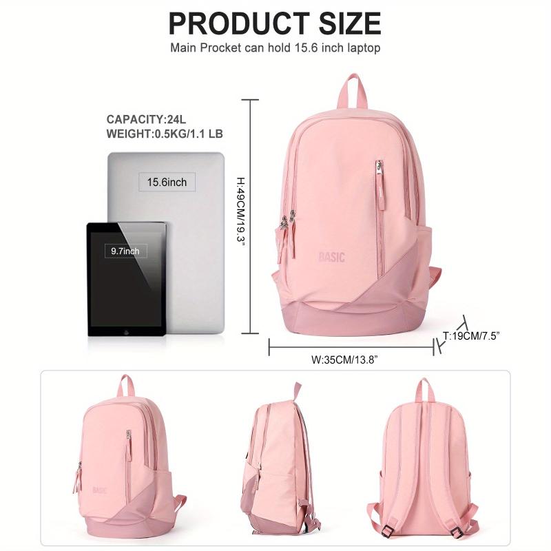Colorblock Zipper School Daypack
