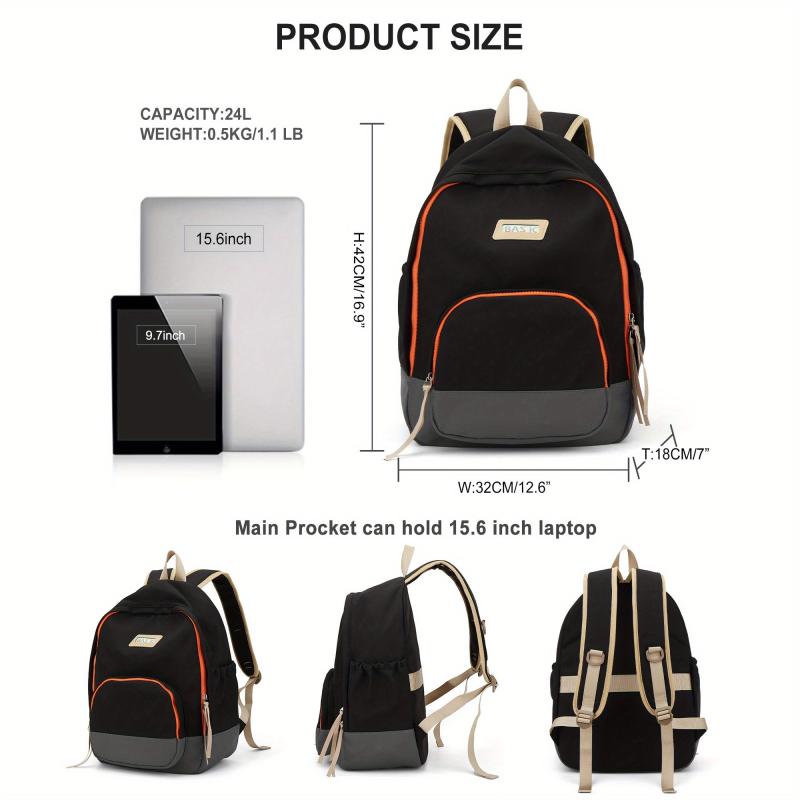 Stylish Colorblock School Bag Large Capacity Backpack