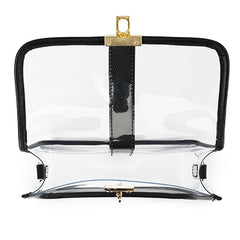 Mini Clear Crossbody Bag Chain Strap Stadium Approved Square Purse