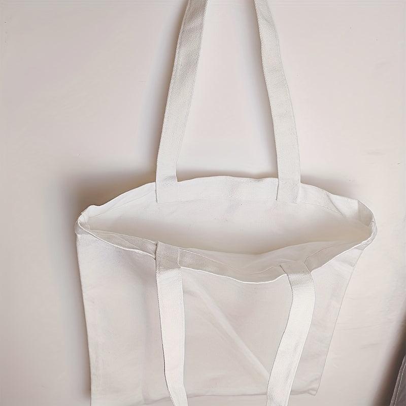Bear Pattern Canvas Tote Bag Large Capacity Shoulder Bag