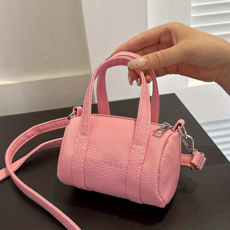 Mini Crossbody Boston Bag PU Shoulder Satchel Women's Casual Handbag