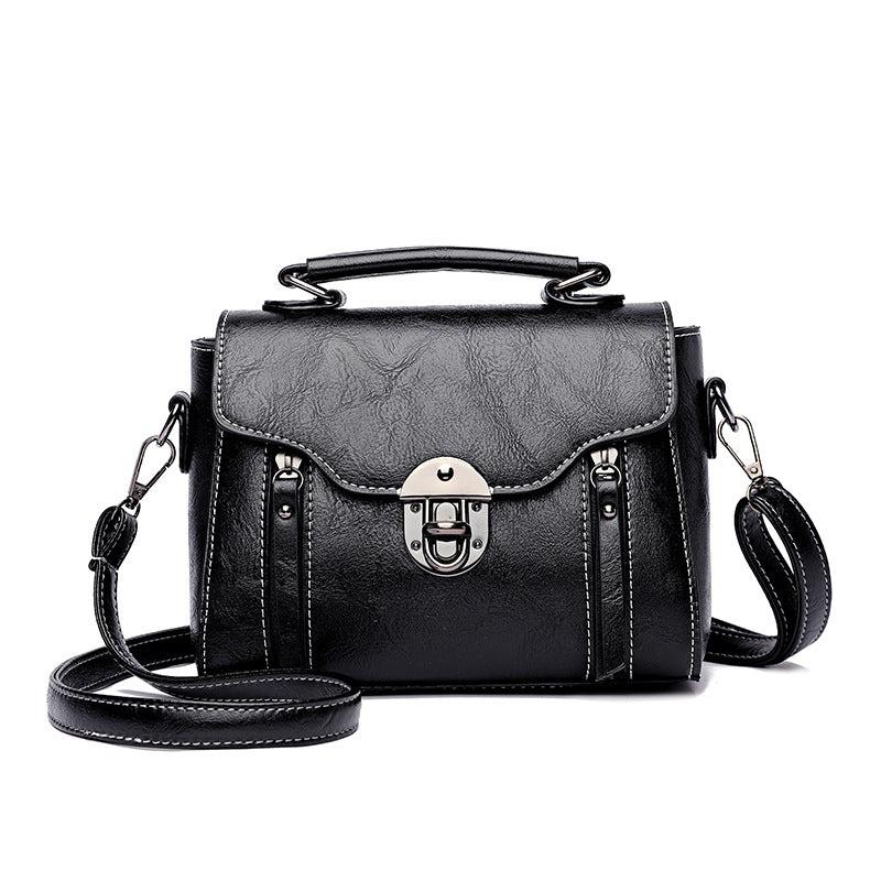 Retro Style Crossbody Bag with Buckle Decor