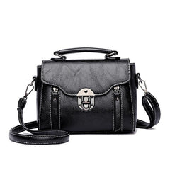 Retro Style Crossbody Bag with Buckle Decor