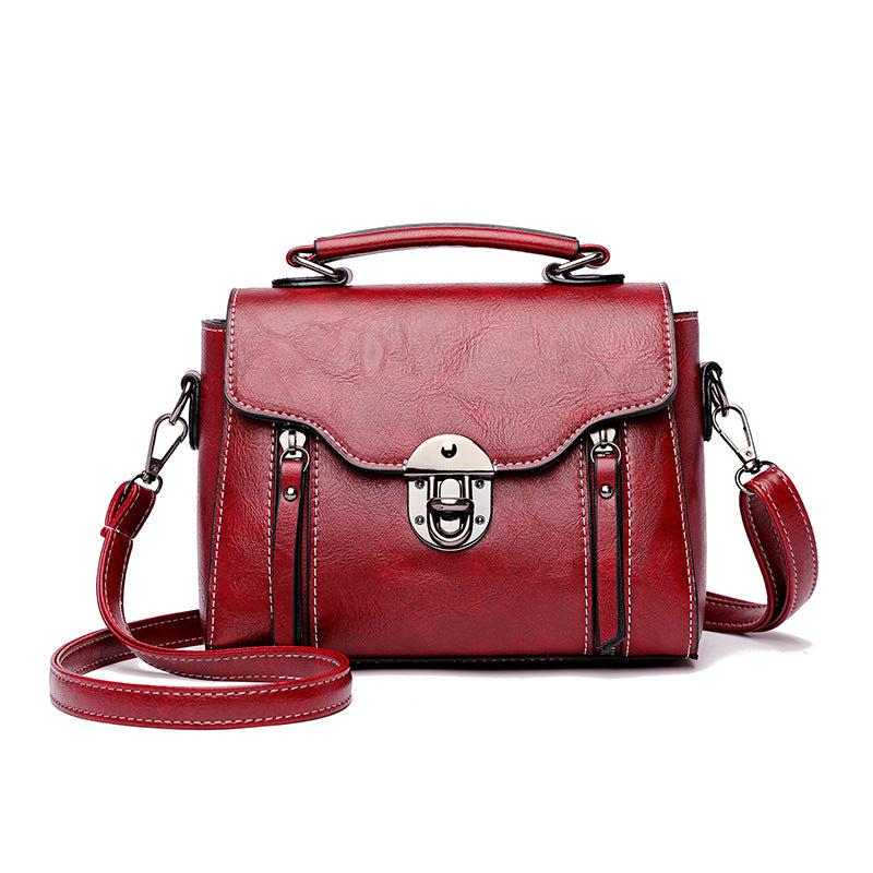 Retro Style Crossbody Bag with Buckle Decor