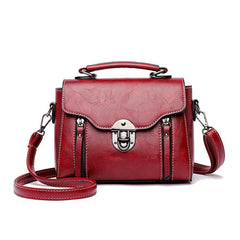 Retro Style Crossbody Bag with Buckle Decor