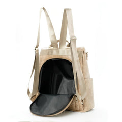 Embossed PU Leather Backpack Solid Backpack For Women