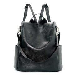 Embossed PU Leather Backpack Solid Backpack For Women