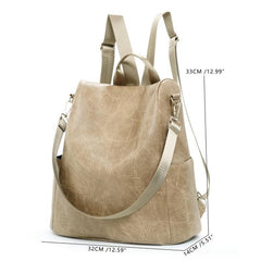 Embossed PU Leather Backpack Solid Backpack For Women