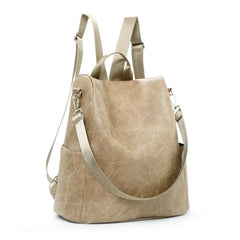 Embossed PU Leather Backpack Solid Backpack For Women
