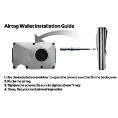 Gray Carbon Fiber Card Holder Airtag Card Holder Anti-theft Brush Wallet