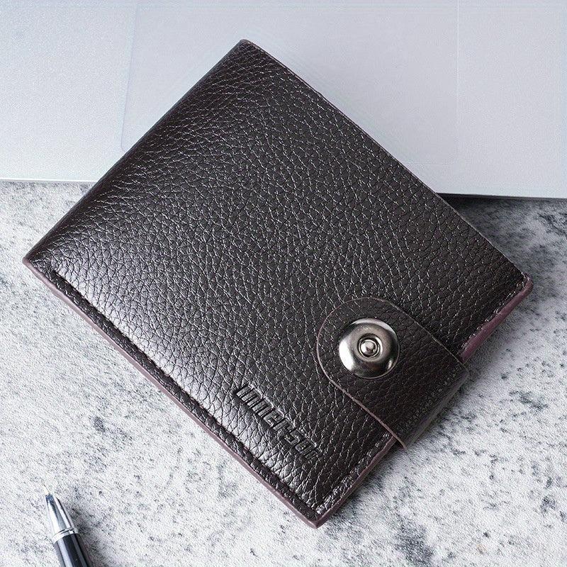 Men's Leather Hasp Short Wallet Credit Card Holders Coin Purses