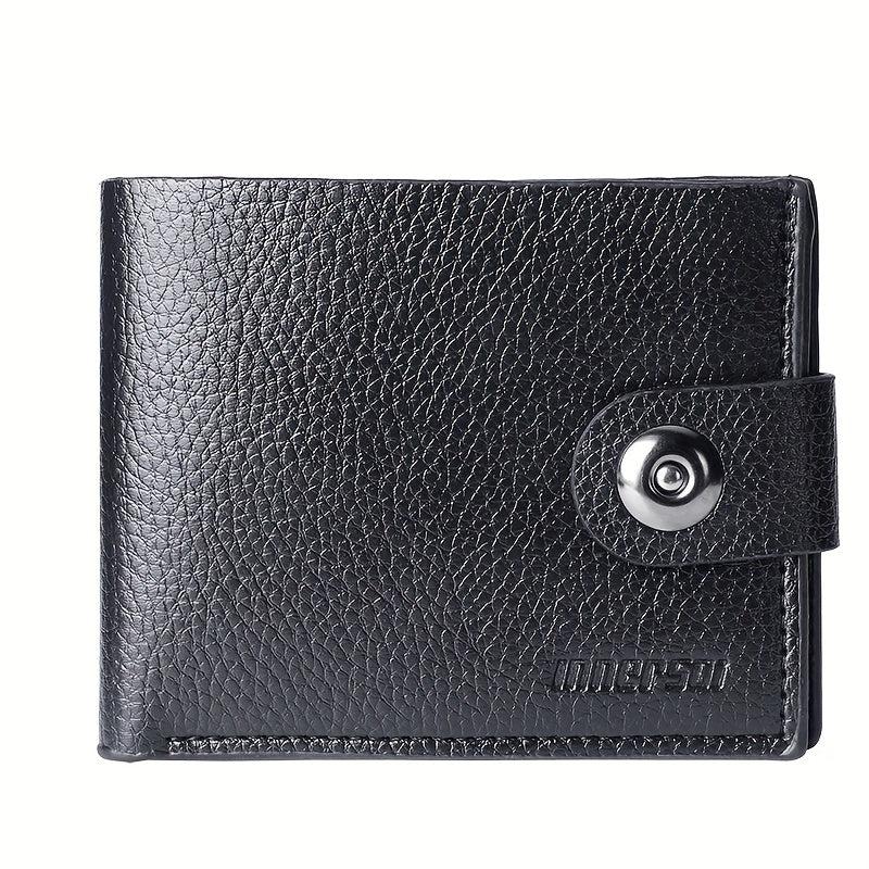 Men's Leather Hasp Short Wallet Credit Card Holders Coin Purses