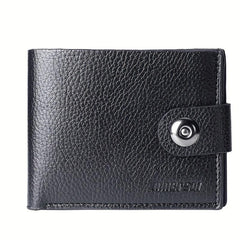 Men's Leather Hasp Short Wallet Credit Card Holders Coin Purses