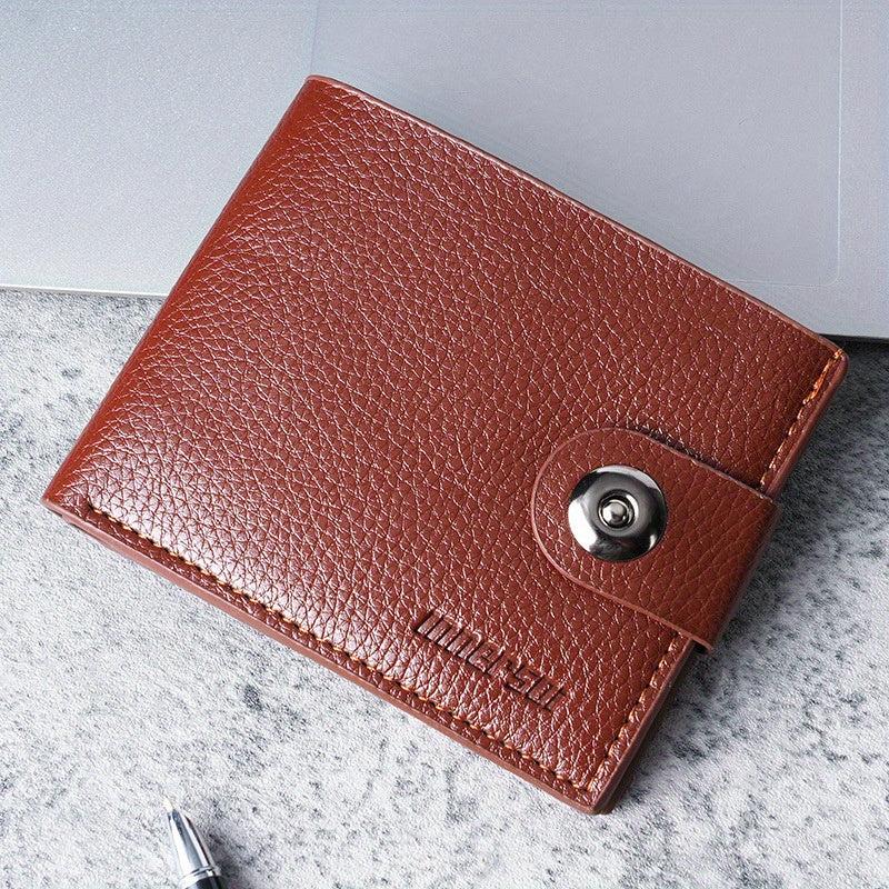 Men's Leather Hasp Short Wallet Credit Card Holders Coin Purses