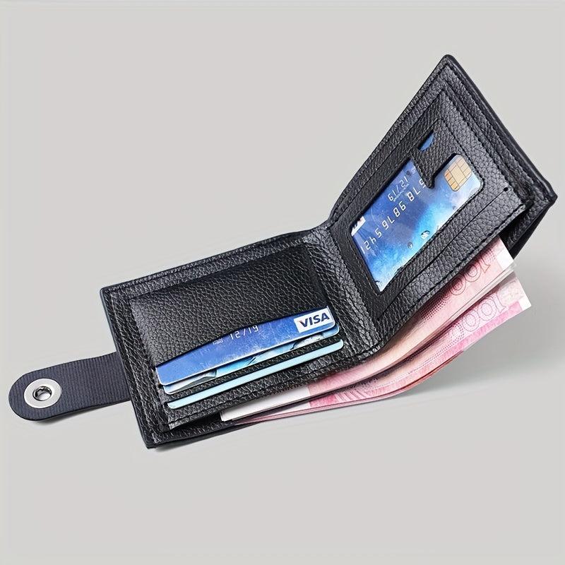 Men's Leather Hasp Short Wallet Credit Card Holders Coin Purses