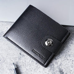Men's Leather Hasp Short Wallet Credit Card Holders Coin Purses