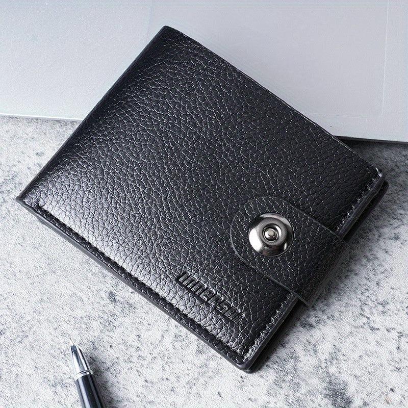 Men's Leather Hasp Short Wallet Credit Card Holders Coin Purses