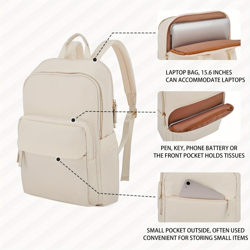 Minimalist Solid School Bag Preppy Book Bag Stylish Laptop Bag