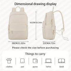 Minimalist Solid School Bag Preppy Book Bag Stylish Laptop Bag