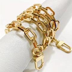 Metal Purse Chain Strap 9mm Thick O Ring Crossbody Bag Chain Replacement