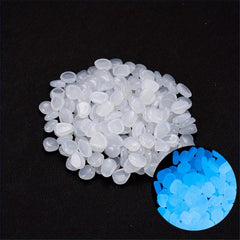 100pcs Glow in the Dark Pebbles Natural Crystals for Garden or Aquarium