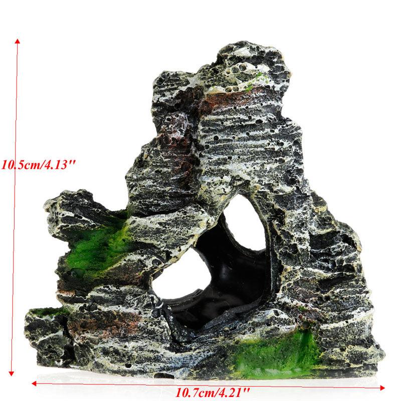 Realistic Mountain Hiding Cave Decoration for Aquarium