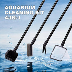 Aquarium Cleaning Tool 4-In-1 Algae Scraper Scrubber Set